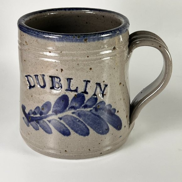 Dublin Ohio Salt Glaze Pottery Stoneware 16 oz Coffee Mug Cup Collectible Gift - Picture 1 of 11